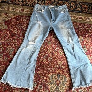 Women's RISEN Blue Denim Jeans 1XL